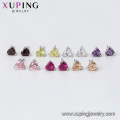 29114 boucles d&#39;oreilles dormeuses en forme de cœur en zircon synthétique de la mode pour xuping